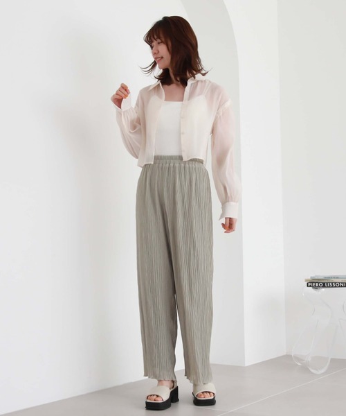 archives(アルシーヴ)の「シアーマルチWAY袖取外しシャツ(シャツ/ブラウス・レディース・ブルー/アイボリー/ブラック/ピンク・MEDIUM)」の11枚目の写真