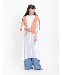 Samansa Mos2 | インドボイルバンドカラー比翼ワンピース(ワンピース)