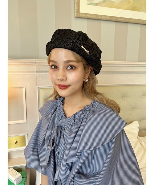 JUMELLE（ジュメロ）の「ストライプフリルＢＬ（シャツ/ブラウス・レディース・ピンク/ネイビー・M）」の7枚目の写真