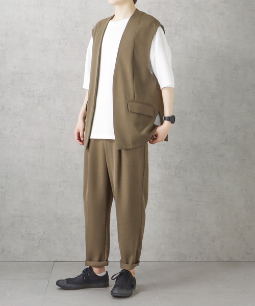 Plantation　ドレープリネンパンツ Plantation（プランテーション）の「ドレープリネン/ワイド