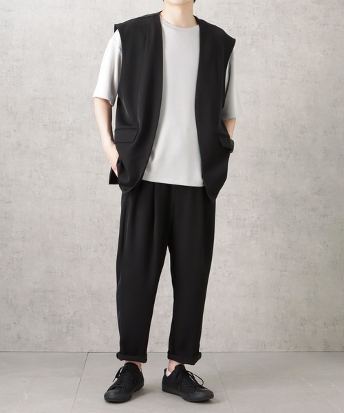 URBAN COLLECTION(アーバンコレクション)の「ドレープツイルワイドパンツ(その他パンツ・メンズ・カーキ/チャコール/ブラック・L/M)」の10枚目の写真