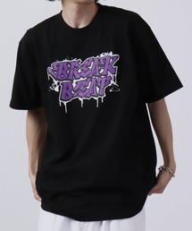 MODISH GAZE 7.4スーパーヘビーオンス 発泡プリント グラフィック 半袖Tシャツ BREAK BEAT