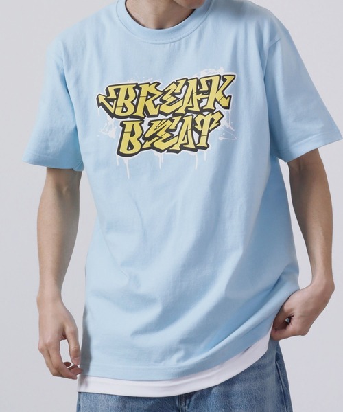 MODISH GAZE(モディシュガゼ)の「MODISH GAZE 7.4スーパーヘビーオンス 発泡プリント グラフィック 半袖Tシャツ BREAK BEAT(Tシャツ/カットソー・メンズ・ライトブルー/ブラック/ホワイト・XL/M/L)」の20枚目の写真