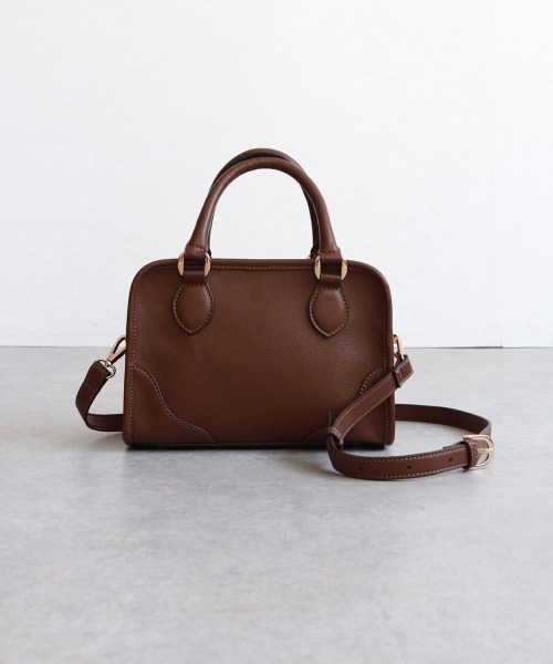 MIAN （ミアン）の「2wayスクエアハンドバッグ（ハンドバッグ・レディース・ブラック/アイボリー/ボルドー/ブラウン・FREE）」の3枚目の写真