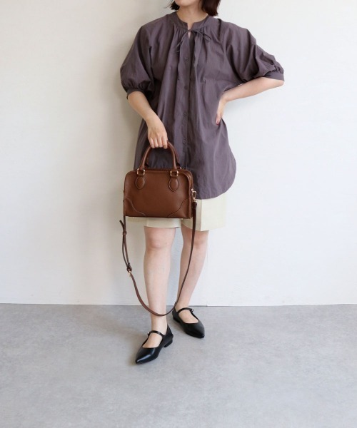 MIAN （ミアン）の「2wayスクエアハンドバッグ（ハンドバッグ・レディース・ブラック/アイボリー/ボルドー/ブラウン・FREE）」の11枚目の写真