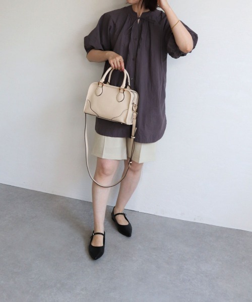 MIAN （ミアン）の「2wayスクエアハンドバッグ（ハンドバッグ・レディース・ブラック/アイボリー/ボルドー/ブラウン・FREE）」の15枚目の写真