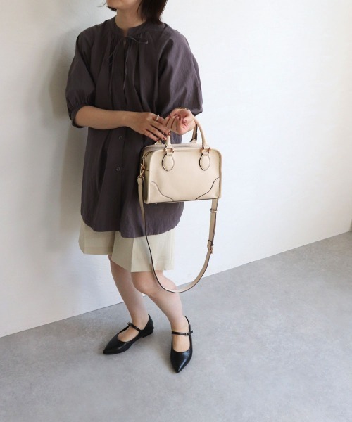 MIAN （ミアン）の「2wayスクエアハンドバッグ（ハンドバッグ・レディース・ブラック/アイボリー/ボルドー/ブラウン・FREE）」の16枚目の写真