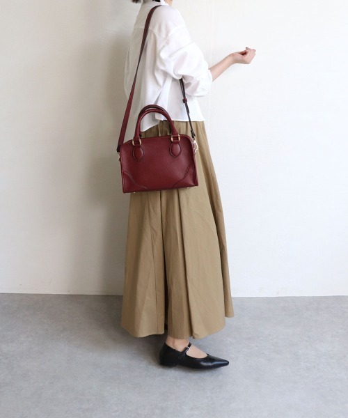 MIAN （ミアン）の「2wayスクエアハンドバッグ（ハンドバッグ・レディース・ブラック/アイボリー/ボルドー/ブラウン・FREE）」の14枚目の写真