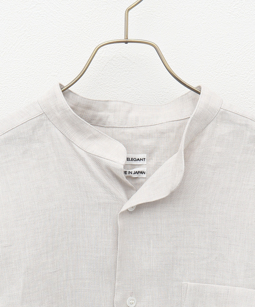 セール】【POSTELEGANT/ポステレガント】linen silk shirt