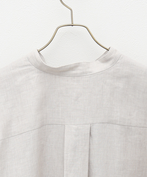 セール】【POSTELEGANT/ポステレガント】linen silk shirt