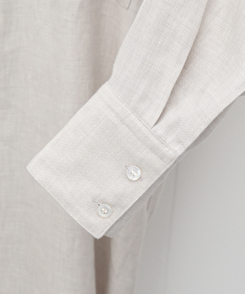 セール】【POSTELEGANT/ポステレガント】linen silk shirt