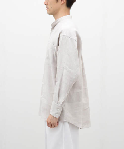 品質保証 セール】【POSTELEGANT/ポステレガント】linen silk shirt トップス