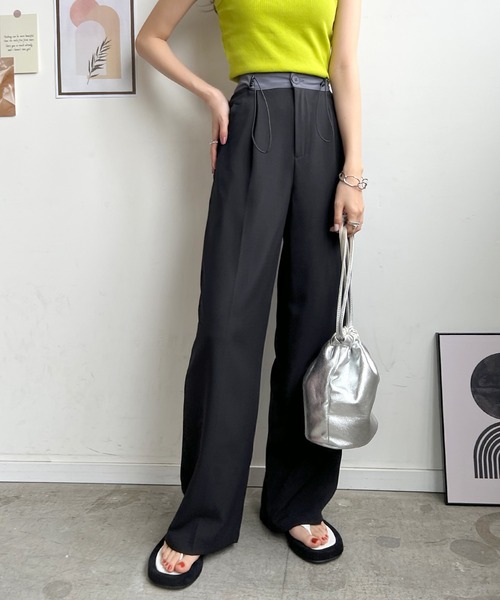 Futier land(フューティアランド)の「バイカラードロストスラックス(スラックス・レディース・グレー/ブラック・MEDIUM/LARGE)」の19枚目の写真