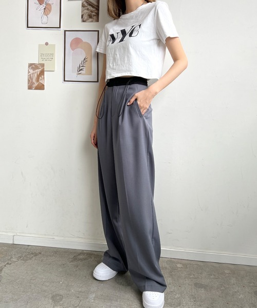 Futier land(フューティアランド)の「バイカラードロストスラックス(スラックス・レディース・グレー/ブラック・MEDIUM/LARGE)」の17枚目の写真
