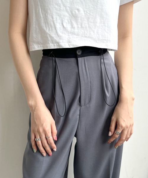 Futier land(フューティアランド)の「バイカラードロストスラックス(スラックス・レディース・グレー/ブラック・MEDIUM/LARGE)」の12枚目の写真