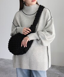 fredy emue | HAMILTONWOOL ハイネック配色プルオーバーニット(ニット/セーター)