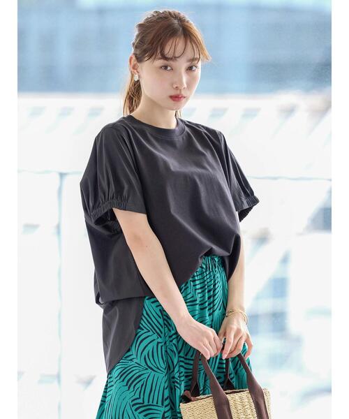 AMERICAN HOLIC（アメリカンホリック）の「接触冷感異素材カットチュニック（チュニック・レディース・グレイッシュベージュ/ミント/ブラック/ネイビー/オフホワイト・L/M）」の9枚目の写真