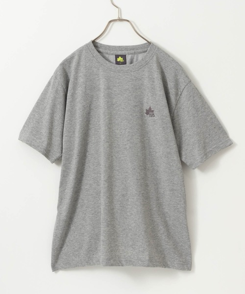 LOGOS(ロゴス)の「LOGOS PARK ロゴス パ―ク ワンポイント刺繍半袖Tシャツ(Tシャツ/カットソー・メンズ・マルチ/グレー/オレンジ/ネイビー/ベージュ・M/L/XL)」の1枚目の写真