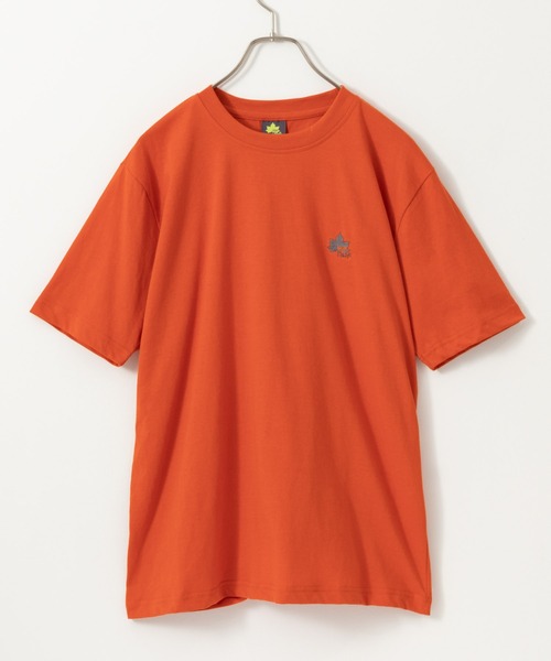 LOGOS(ロゴス)の「LOGOS PARK ロゴス パ―ク ワンポイント刺繍半袖Tシャツ(Tシャツ/カットソー・メンズ・マルチ/グレー/オレンジ/ネイビー/ベージュ・M/L/XL)」の4枚目の写真