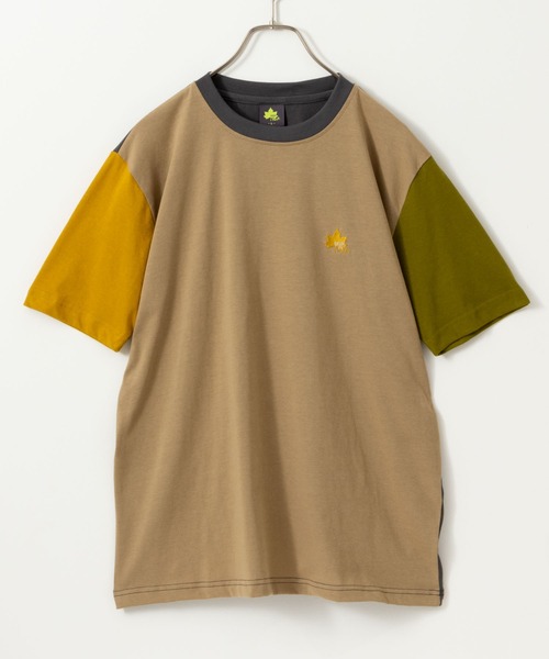 LOGOS(ロゴス)の「LOGOS PARK ロゴス パ―ク ワンポイント刺繍半袖Tシャツ(Tシャツ/カットソー・メンズ・マルチ/グレー/オレンジ/ネイビー/ベージュ・M/L/XL)」の5枚目の写真