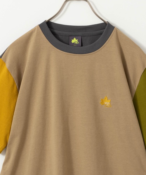 LOGOS(ロゴス)の「LOGOS PARK ロゴス パ―ク ワンポイント刺繍半袖Tシャツ(Tシャツ/カットソー・メンズ・マルチ/グレー/オレンジ/ネイビー/ベージュ・M/L/XL)」の8枚目の写真