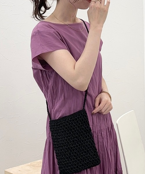 LEPSIM(レプシィム)の「編み編みミニショルダー 906723(ショルダーバッグ・レディース・ブラック/グリーン/グリーン系その他/パープル・ONE SIZE)」の17枚目の写真