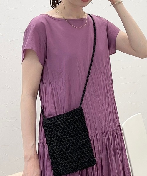 LEPSIM(レプシィム)の「編み編みミニショルダー 906723(ショルダーバッグ・レディース・ブラック/グリーン/グリーン系その他/パープル・ONE SIZE)」の18枚目の写真