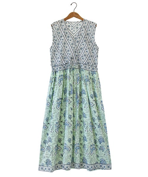 Shanti Shanti ブロックプリント ディンティノースリワンピ【WEB限定】（ワンピース）｜チチカカ（チチカカ）