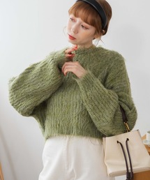 WEGO | WEGO/【23年秋冬新作】ブラッシュニットショートプルオーバー(ニット/セーター)