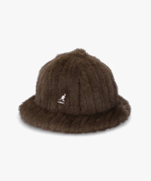 KANGOL（カンゴール）の「KANGOL FAUX FUR CASUAL（ハット・レディース・ブラック/ブルー/オリーブ/チャコール/クリーム/ゼブラ/カモフラージュ/ブラウン/パープル・LARGE/X-LARGE/SMALL/MEDIUM）」の3枚目の写真