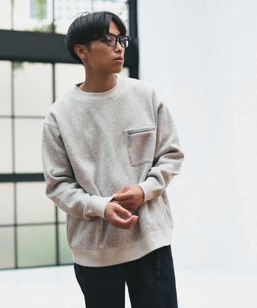 B:MING by BEAMS(ビーミングバイビームス)の「B:MING by BEAMS / ライトフリース クルーネック 23F(スウェット・メンズ・オリーブ/ライトグレー/チャコールグレー/ネイビー・MEDIUM/X-LARGE/SMALL/LARGE)」の6枚目の写真