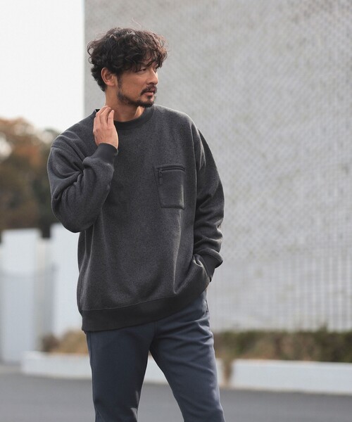 B:MING by BEAMS(ビーミングバイビームス)の「B:MING by BEAMS / ライトフリース クルーネック 23F(スウェット・メンズ・オリーブ/ライトグレー/チャコールグレー/ネイビー・MEDIUM/X-LARGE/SMALL/LARGE)」の9枚目の写真