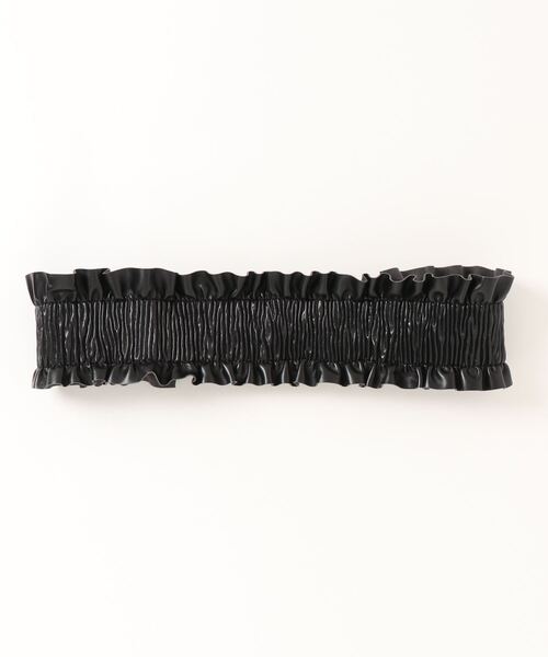 axes femme（アクシーズファム）の「クラシカルバックルゴムベルト（ベルト・レディース・ブラウン/ブラック/ゴールド・FREE）」の4枚目の写真