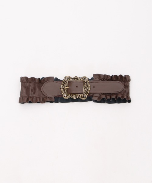 axes femme（アクシーズファム）の「クラシカルバックルゴムベルト（ベルト・レディース・ブラウン/ブラック/ゴールド・FREE）」の14枚目の写真