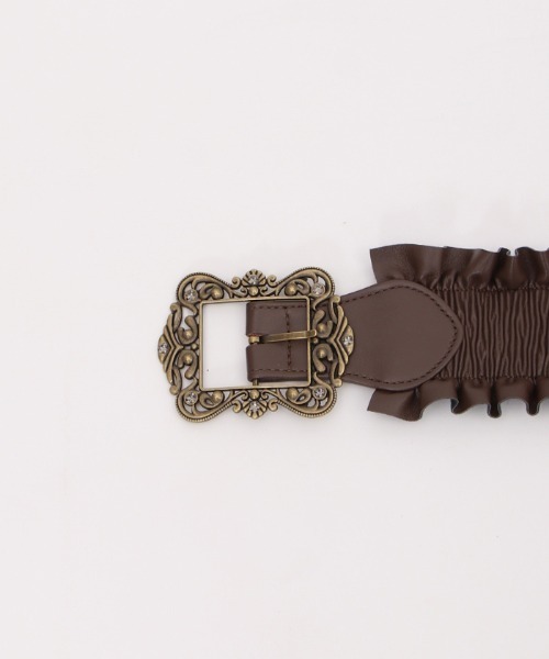 axes femme（アクシーズファム）の「クラシカルバックルゴムベルト（ベルト・レディース・ブラウン/ブラック/ゴールド・FREE）」の15枚目の写真