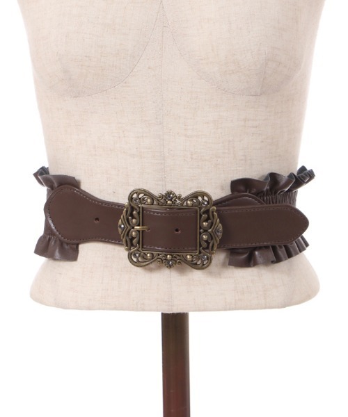 axes femme（アクシーズファム）の「クラシカルバックルゴムベルト（ベルト・レディース・ブラウン/ブラック/ゴールド・FREE）」の22枚目の写真