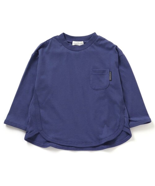 Ampersand（アンパサンド）の「ゆったりシンプルロングスリーブTシャツ（Tシャツ/カットソー・キッズ・チャコール/グリーン/ブラウン/レッド/ブラック/パープル・80/90/95/100/110/120/130/140）」の5枚目の写真