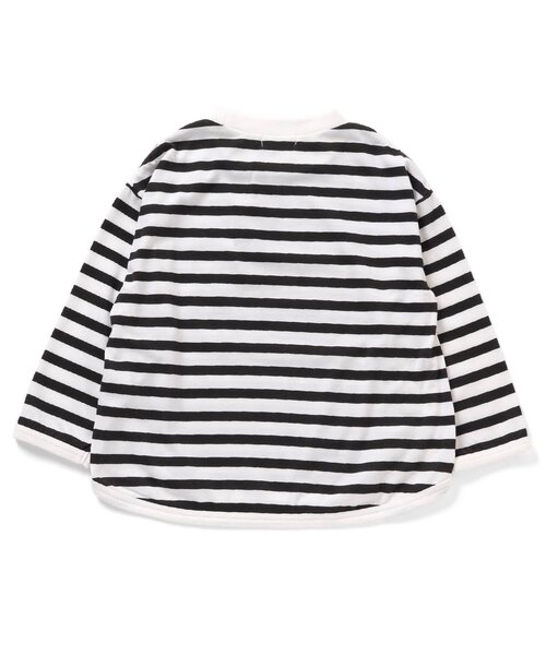 Ampersand（アンパサンド）の「ゆったりシンプルロングスリーブTシャツ（Tシャツ/カットソー・キッズ・チャコール/グリーン/ブラウン/レッド/ブラック/パープル・80/90/95/100/110/120/130/140）」の9枚目の写真