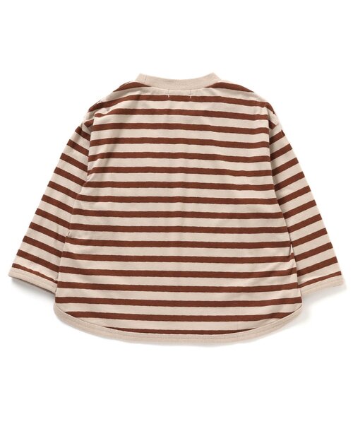 Ampersand（アンパサンド）の「ゆったりシンプルロングスリーブTシャツ（Tシャツ/カットソー・キッズ・チャコール/グリーン/ブラウン/レッド/ブラック/パープル・80/90/95/100/110/120/130/140）」の12枚目の写真