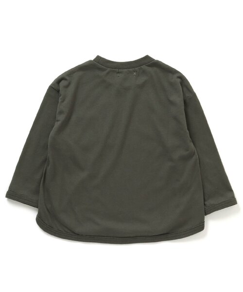 Ampersand（アンパサンド）の「ゆったりシンプルロングスリーブTシャツ（Tシャツ/カットソー・キッズ・チャコール/グリーン/ブラウン/レッド/ブラック/パープル・80/90/95/100/110/120/130/140）」の15枚目の写真