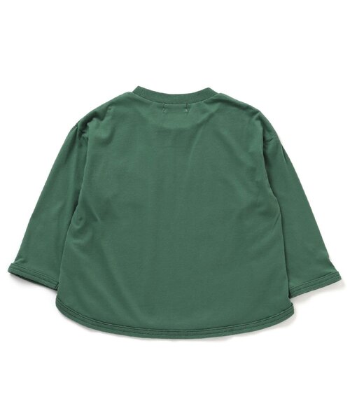 Ampersand（アンパサンド）の「ゆったりシンプルロングスリーブTシャツ（Tシャツ/カットソー・キッズ・チャコール/グリーン/ブラウン/レッド/ブラック/パープル・80/90/95/100/110/120/130/140）」の7枚目の写真