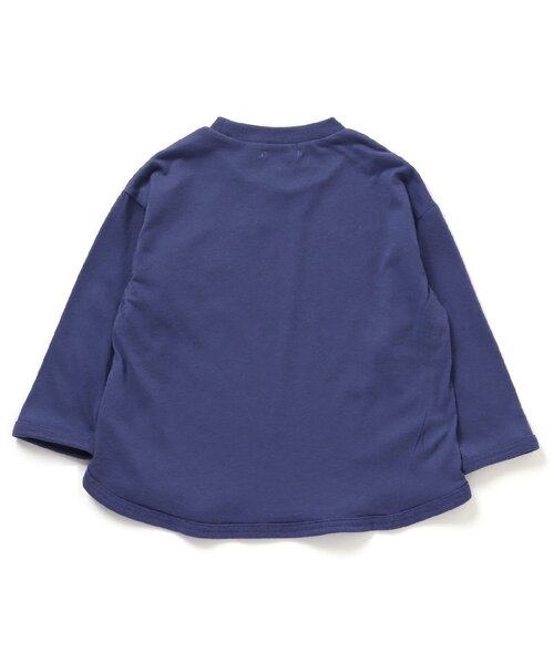 Ampersand（アンパサンド）の「ゆったりシンプルロングスリーブTシャツ（Tシャツ/カットソー・キッズ・チャコール/グリーン/ブラウン/レッド/ブラック/パープル・80/90/95/100/110/120/130/140）」の8枚目の写真