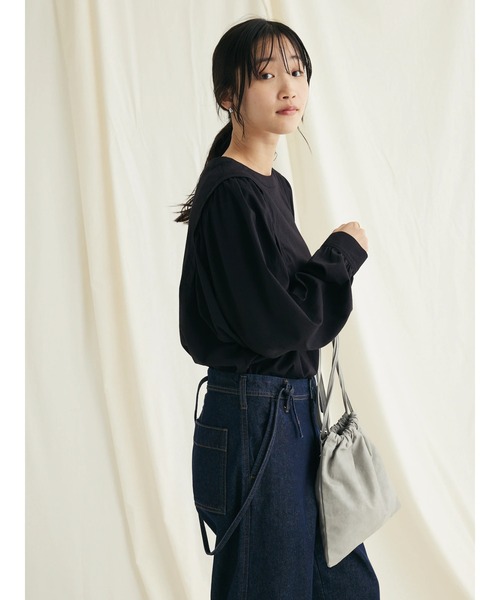 CRAFT STANDARD BOUTIQUE(クラフトスタンダードブティック)の「レーヨンデシンドルマンブラウス(シャツ/ブラウス・レディース・モカ/オフホワイト/ブラック・FREE)」の10枚目の写真