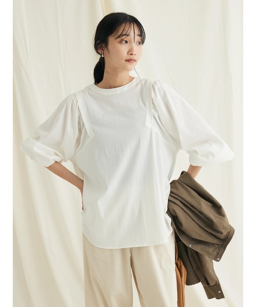 CRAFT STANDARD BOUTIQUE(クラフトスタンダードブティック)の「レーヨンデシンドルマンブラウス(シャツ/ブラウス・レディース・モカ/オフホワイト/ブラック・FREE)」の22枚目の写真