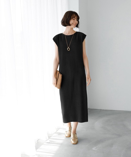 LUXE】微光沢凹凸リブIラインワンピース(ワンピース)|STYLE LUXE】微光沢凹凸リブIラインワンピース(ワンピース)|STYLE