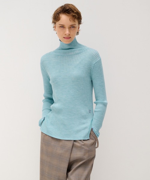 LANVIN en Bleu（ランバンオンブルー）の「メランジブライトリブタートル（ニット/セーター・レディース・ブルー系その他/イエロー/グリーン・38）」の17枚目の写真