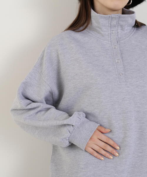 N.(N. Natural Beauty Basic)(エヌエヌナチュラルビューティーベーシック)の「◆ハイネックルーズスウェット(スウェット・レディース・杢グレー/ベージュ・MEDIUM)」の7枚目の写真