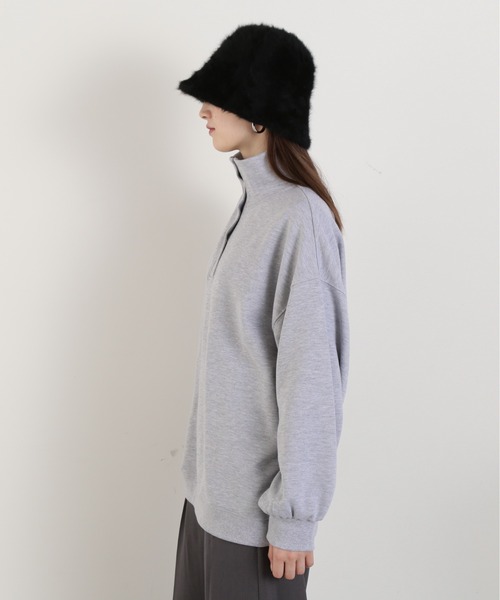 N.(N. Natural Beauty Basic)(エヌエヌナチュラルビューティーベーシック)の「◆ハイネックルーズスウェット(スウェット・レディース・杢グレー/ベージュ・MEDIUM)」の20枚目の写真