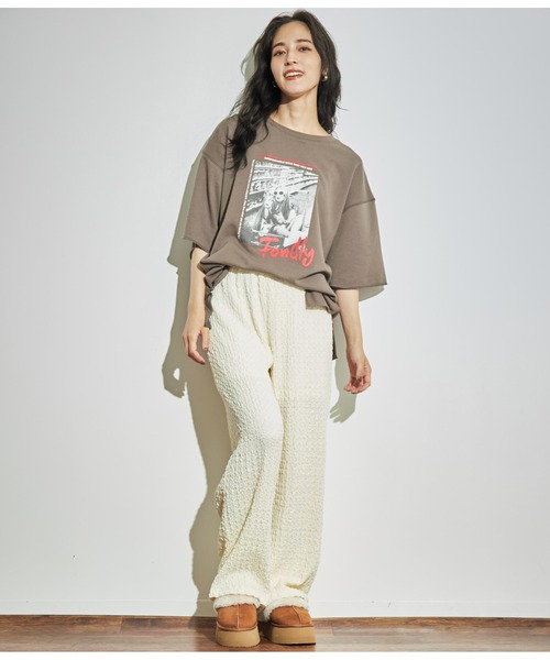 ANAP(アナップ)の「ジャガードカットワイドパンツ【セットアップ対応】(その他パンツ・レディース・ブラック/オフホワイト・FREE)」の13枚目の写真