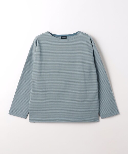 green label relaxing（グリーンレーベルリラクシング）の「バスクボーダー 長袖 カットソー（Tシャツ/カットソー・メンズ・ライトブルー/ライトグレー・L/S/M/XL）」の3枚目の写真